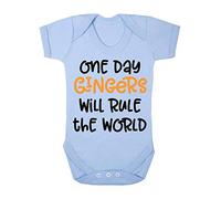 One Day Gingers Will Rule The World Statement Baby Grow Vest, 3-6 Months, Pastel Blue