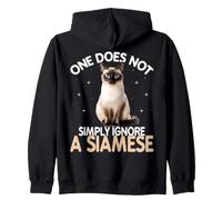 One Does Not Simply Ignore A Siamese Cat Zip Hoodie