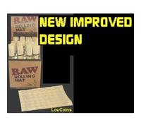 ONE DOZEN RAW® Rolling Mat 'Natural Bamboo '12 Mats' (for use w/ Rolling Papers) Makes Rolling Easier