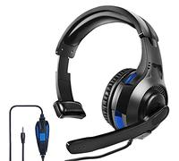 One Ear Headset with Mic for PS5/PS4/Xbox One/Xbox Series X/S/Nintendo Switch/Lite/Steam Deck, Gaming Headphone with Microphone Control, 3.5MM Wired Unilateral Chat Headset for Laptop/Tablets/Phone/PC