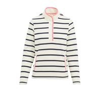 One Earth Women's Portreath Half Zip Sweatshirt with High Neck Collar, Side Pockets & Colourful Print Design (UK, Numeric, 18, Regular, Regular, Cream)
