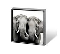 One Elephants Touching The Other's Trunk Funny Lapel Tie Pin Buttons Brooch Badge Pin Clothes Hat Accessories for Men Women