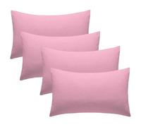One Extender - Pink Pillow Cases 4 Pack 50x75+15 cm, 200 Thread Count Cotton Pillow Cases Extra Large Pillow Case with Envelope Closure, Breathable Bed Pillows 4 Pack Machine Washable - Pink