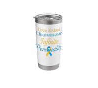One Extra Chromosome Infinite Personality Down Syndrome Stainless Steel Insulated Tumbler