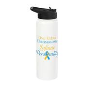 One Extra Chromosome Infinite Personality Down Syndrome Stainless Steel Insulated Water Bottle