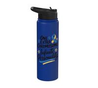 One Extra Chromosome Infinite Personality Down Syndrome Stainless Steel Insulated Water Bottle