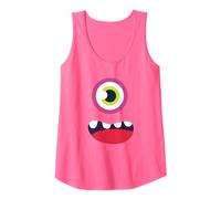 One Eye Pink Monster Face Funny Halloween Matching Costume Tank Top