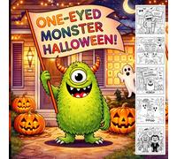 One-Eyed Monster Halloween Coloring Book: Funny & Spooky Cyclops Monsters | Cute Halloween Activity Book for Boys & Girls Ages 4-8
