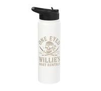 One Eyed Willie's Boat Rentals 1995 Skull Stainless Steel Insulated Water Bottle
