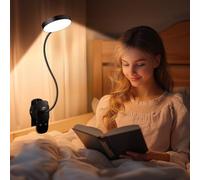 One Fire Desk Lamp, 1800mAh Rechargeable Lamp 60h of Use, 5 Brightness/5 Colors/Memory Desk Light USB lamp,Flexible Table Lamp, 400LM+36 LED Clear&Bright for Reading,Office,Study,Craft,Makeup (Black)