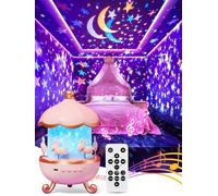 One Fire Night Light for Kids, Toys with 15 Films & 15 White Noises, Rechargeable 1200mAh Toddler Night Light with 360° Rotation, Remote Control Unicorn Gifts for Girls, Toys for 3-12 Year Old Girls
