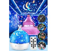 One Fire Night Light Kids Gifts, Bluetooth Music + 15 Films Baby Sensory Lights for Autism, Remote Baby Night Light Newborn,Rechargeable Night Lamp for Bedroom Decor, Star Lights for Room Decoration