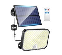 One Fire Solar Outdoor Lights, 190LED 1500LM Solar Flood Lights Outdoor, 3 Modes Solar Motion Sensor Light Outdoor,Remote Solar Motion Lights Outdoor,IP65 Solar Security Lights Outdoor Backyard Garage