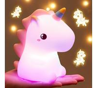 One Fire Unicorn Night Light for Kids,16 Colors, Silicone Baby Night Light, Dimmable Toddler, Rechargeable Light for Kids, Protable Light for Kids Room Gifts for Girls