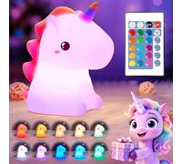 One Fire Unicorn Night Light Kids, 16 Colors & Remote Control Baby Night Light, Rechargeable Unicorn Lamp, Cute Girls Gifts for Kids, Teens