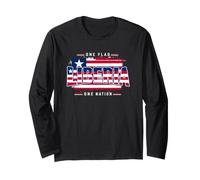 One Flag One Nation Liberia | Distressed Liberian Flag Long Sleeve T-Shirt