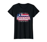 One Flag One Nation Liberia | Distressed Liberian Flag Value Graphic T-Shirt, Women, Black, L