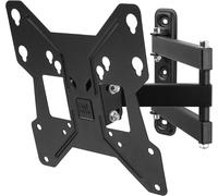One For All Full Motion TV Bracket - Swivel (180°) Tilt (15°) Wall Mount - Screen size 13-40 Inch - For All types of TVs - Max Weight 30kgs - VESA 75x75 to 200x200 - Free Toolbox app - Black - WM2251