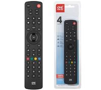 ONE FOR ALL CONTOUR UNIVERSAL 4 IN 1 TV REMOTE CONTROL 10M RANGE BLACK - URC1240
