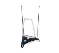 One For All Amplified Indoor Digital TV Aerial - Ready to receive Freeview and Analogue TV Signals within a range of 9 miles - Full HD Ready - HDTV Antenna - UHF/VHF - silver - SV9360