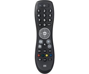 One For All Simple 2 Universal remote control - Perfect replacement remote for 2 devices: TV and STB (Freeview/Sat/Cable) - With learning feature - Guaranteed to work all brands - Black - URC 6420