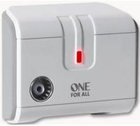 One for All TV Signal Booster/Splitter - 1 Output - 23dB Amplification - White