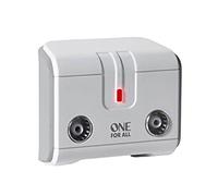 One for All SV-9602 Plug and Play FM/VHF/UHF 2 Way TV Signal Amplifier Booster