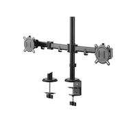 One For All Universal Dual Monitor Arm for 13-32 Inch Screens - VESA 75/100mm - Heigh adjustment -Tilt (90°), Swivel (180°) and Rotate (360°) - Max weight - 8 kg per screen - Black (DM2210)
