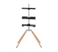 ONE FOR ALL WM7476 845 mm Quadpod TV Stand for 32-70" TVs - Oak & Silver Grey, Brown,Silver/Grey