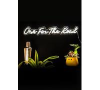 One For The Road Neon Sign - Light Up Your Home Bar with this Cool and Quirky LED Light Box - For Cocktail Lovers and Travel Enthusiasts