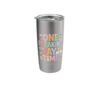 One Freaking Day At A Time Survival Sarcasm ||- Stainless Steel Insulated Tumbler