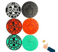 One Fuck Coin, Middle Finger Token, Double Sided Hilarious Medallion Commemorative Challenge Coins, 1.5'' Fuck Coins Desk Accessories for Family and Friends (B)