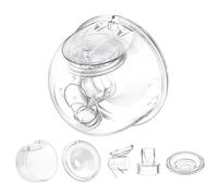 One Full Set Milk Collector Cup with 24mm Flange Only Compatible with Momcozy S12 Pro/S9 Pro Breast Pump NOT for S9/S12, for Mom Cozy Wearable Breast Pump Replacement Parts (24mm Overall)
