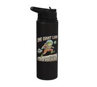 One Giant Leap for Frogkind Astronaut Cosmonaut Moon Landing Stainless Steel Insulated Water Bottle