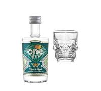 One Gin Sage and Apple 50ml with Shot Glass | Miniature Alcohol | All Occasion Gift