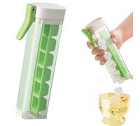 One Glass Ice Maker,Ice Cube Tray,Square Icecube Mold,One Hand PressIce TrayMold with Handle,Single Handed Pressing Icemaker,PressIceTray Mold,6 Grid Icecube Tray Cup for Drinks (1, Green)