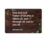 One God And Father of All, Who Is Above All Country Metal Signs Funny Novelty Outdoor Wall Art Plaques Wall Decorations Aluminum Tin Signs for Dining Room Porch Lounge 8x12 Inch