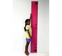 One Grace Place Sassy Shaylee Growth Chart Decal, Black, Pink, and Purple