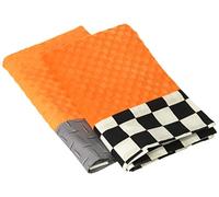 One Grace Place Teyo's Tires Burp Cloth, Black, White, Grey, Orange