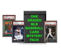 One Graded Baseball Card Mystery Power Pack: MLB Edition │PSA, Beckett, Etc Graded 8-10 │Potential Rookie Autographs & Numbered RC Refractors│Two Pack of Sealed Cards