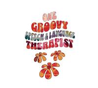 One Groovy Speech and Language Therapist Notebook: Retro 1970's Style Speech Therapy Notepad | Gift for SALT Therapists | 120 College Ruled Pages 6x9"