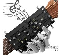 One- Guitar Chord Trainer Automatic Transition Learning Aid Presser Practice Tool with Chart Teaching for Beginner Guitarists