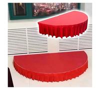 One-half Round Portable Stage, 14mm Thick Plywood and Galvanized Tube Stages, Modular Stage Platform for Events Performances(Red,Dia 120cm/3.9')