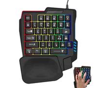 One Hand Keyboard Game: RGB Gaming Keyboard With One Hand, Professional Type-C Gaming Keyboard, One Hand Gaming Keyboard, Portable Ergonomic Gaming Keyboard With Stand On