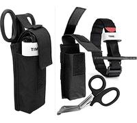 One Hand Medical Tourniquet Combat Application First Aid Trauma Shear Molle Pouch - Ideal for First Responder, EMT, Paramedics, Soldiers, Police and Many More