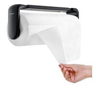 ONE HAND Tear Kitchen Roll Holder Under Cabinet/Wall for 9.4-11inch, Black