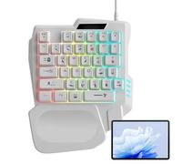One-handed Keyboard, 23x18x3cm Wired Professional Keyboard | ABS Wired Mouse Converter 350g, Mechanical Feel Mobile Controller Created To Play And Smartphone Games