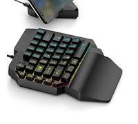 One-Handed Keyboard with Eye-Catching Lighting for PUBG Gaming Fun and Passionate Play
