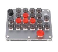One Handed Macro Mechanical Keyboard 21 Keys Red Switch Portable Professional Gaming Keypad for Gamers Office Users Acrylic