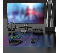 One Handed RGB Gaming Keyboard and Mouse Converter Combo, USB Wired Half Hand Keyboard for 4 3, for Series X S, for Switch, Gaming Adapter Set